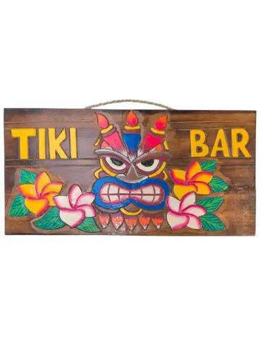 Panneau "Tiki Bar" 50x25cm en bois | Ambiance Tropicale