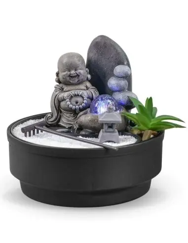 Fontaine d'intérieur Jardin Zen | Bouddha Rieur Sikhi