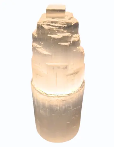 Lampe "Atlas" en Sélénite naturelle 20cm