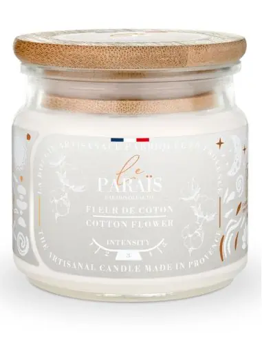 Bougie Parfumée Artisanale "Fleur de Coton" 40 heures 150ml | Le Paraïs