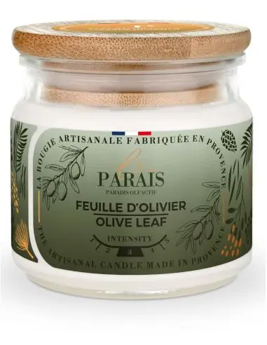 Bougie Parfumée Artisanale "Feuille d'olivier" 40 heures 150ml | Le Paraïs