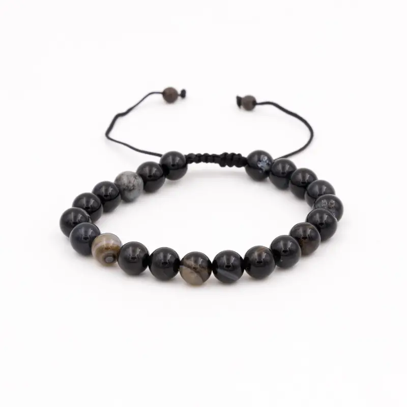 Bracelet agate noire