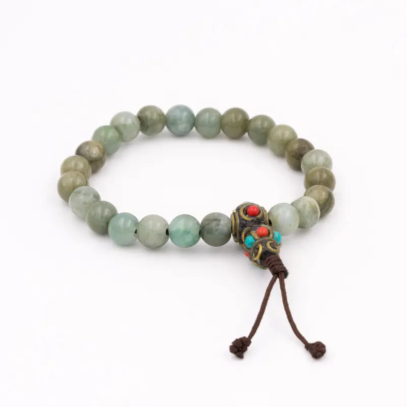 Bracelet tibétain en jade de Birmanie