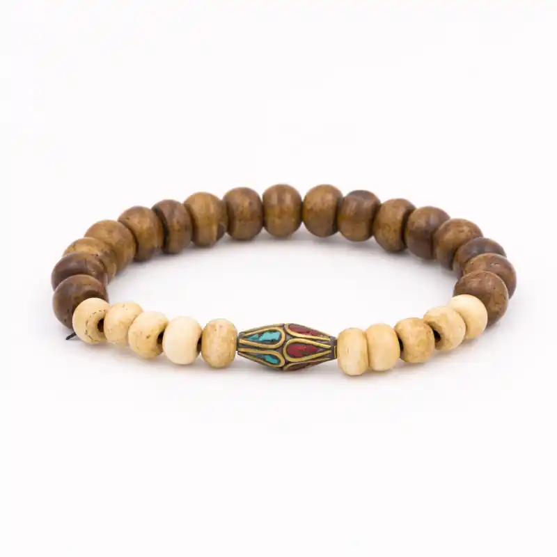 Bracelet tibétain en os