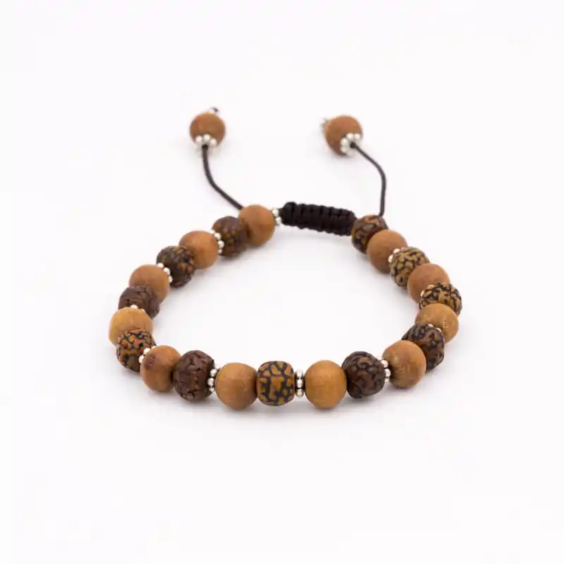 Bracelet bois de santal et rudraksha