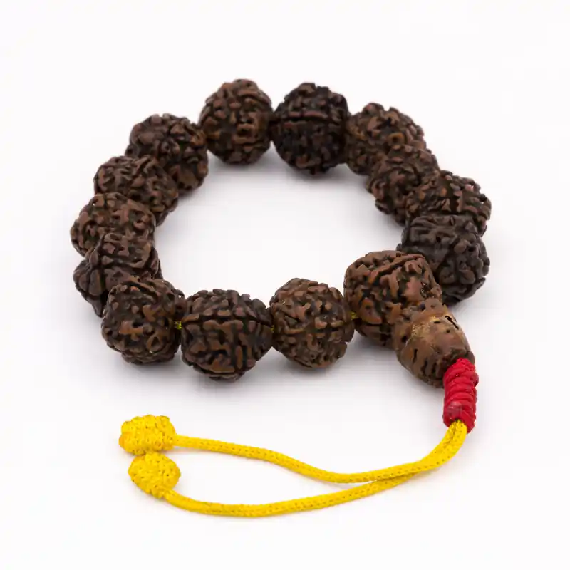 Bracelet tibétain en grosses graines de rudraksha
