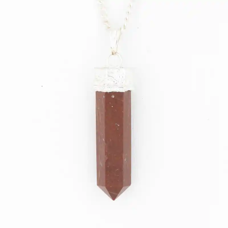 Pendentif jaspe rouge