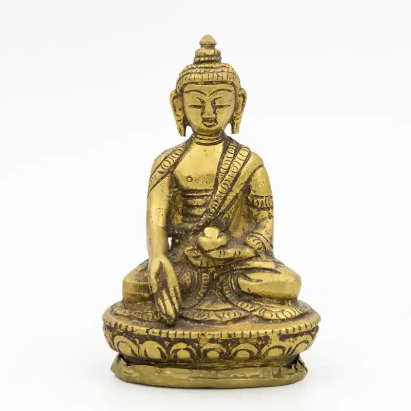 Statuette du Bouddha Ratnasambhava en laiton - 7,5 cm