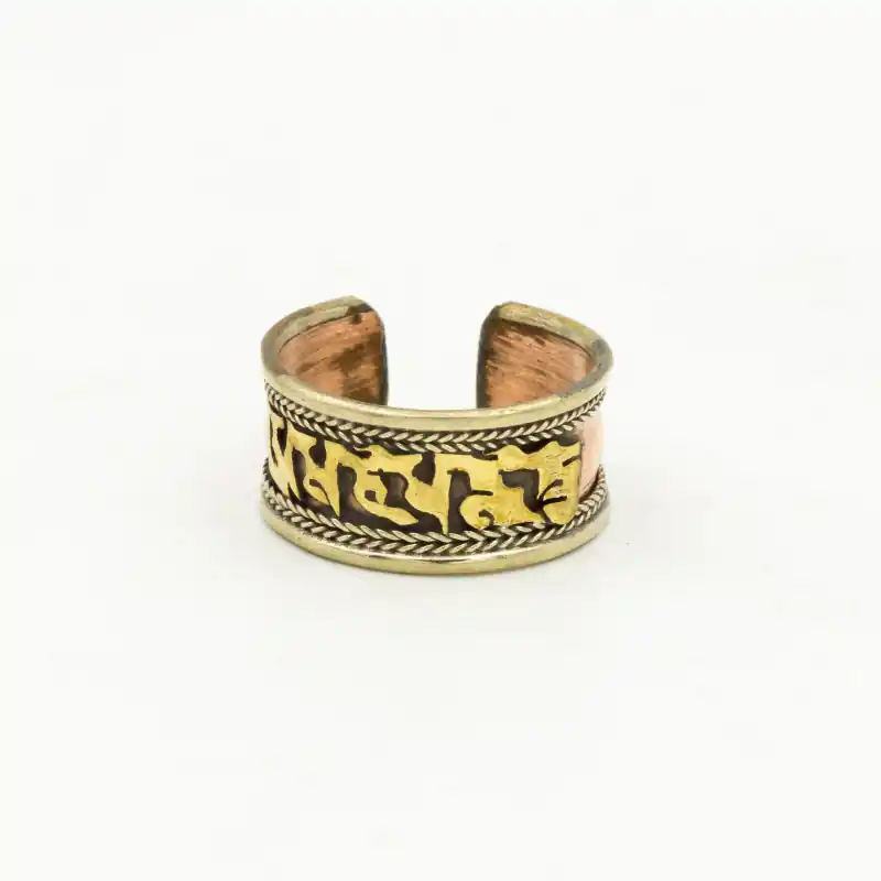 Bague en cuivre Om Mani Padme Hum