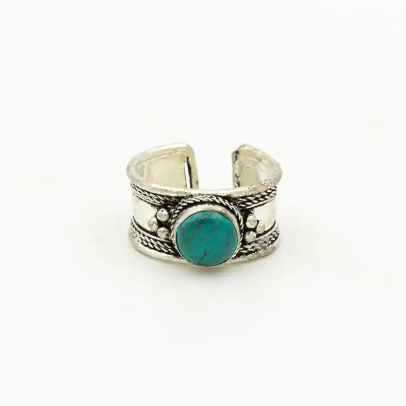Bague tibétaine turquoise
