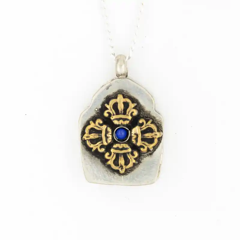 Pendentif reliquaire double dorje