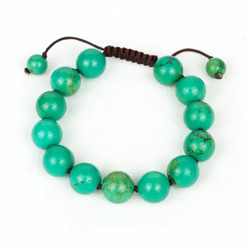 Bracelet en grosses perles turquoise