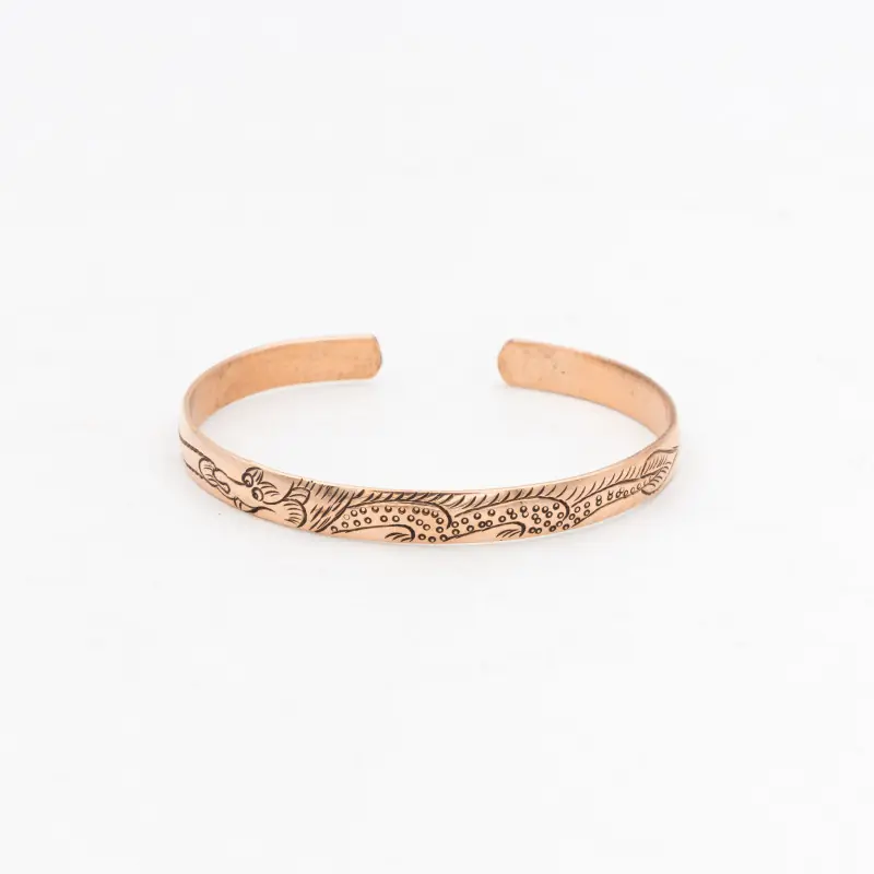 Bracelet dragon tibétain en cuivre