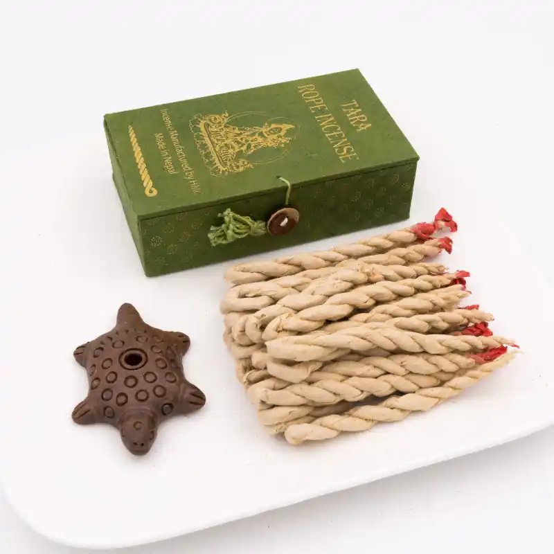 Boite cadeau d'encens Tara Verte - 30 cordelettes