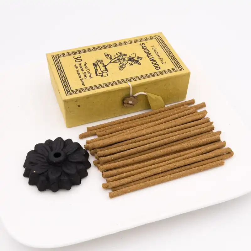 Boite cadeau d'encens tibétain au bois de santal rouge