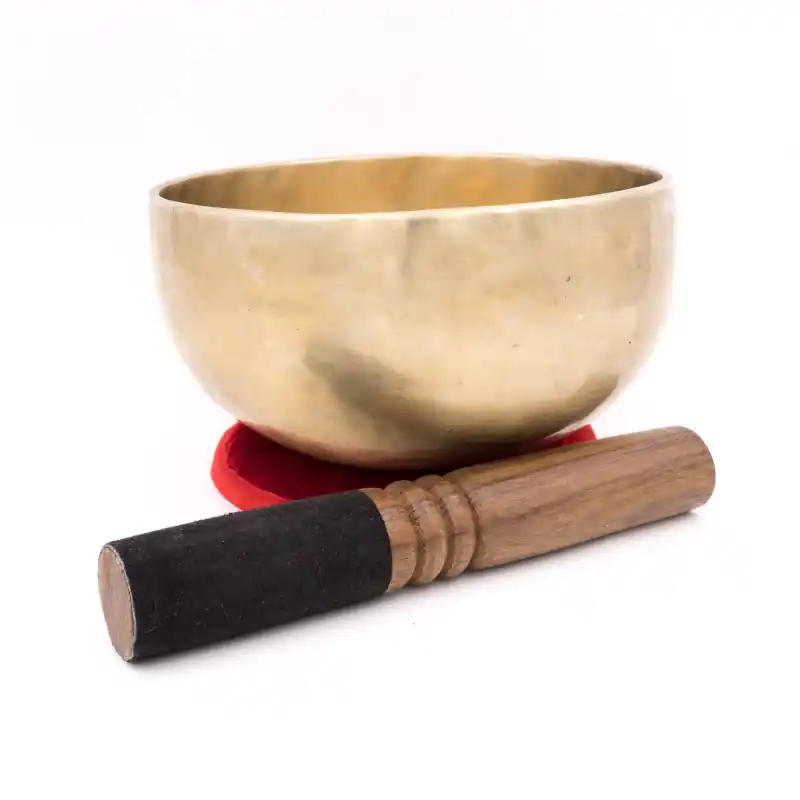 Bol chantant tibétain naturel - note RÉ - 300 hz - 837 gr - 16 cm