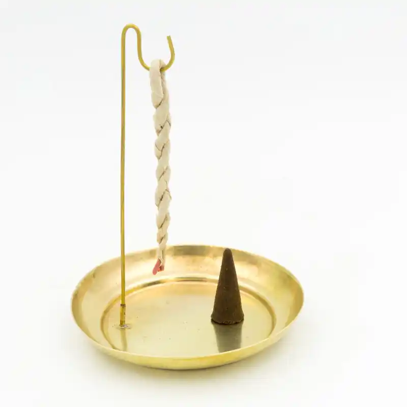 Brûle encens laiton pour cordelettes
