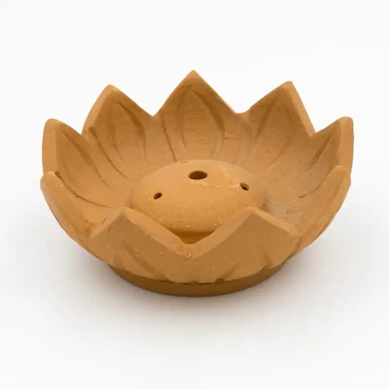 Porte encens fleur de lotus en céramique