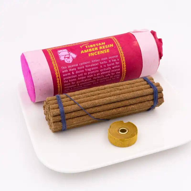 Encens tibétain ancien à l'ambre - 30 bâtons