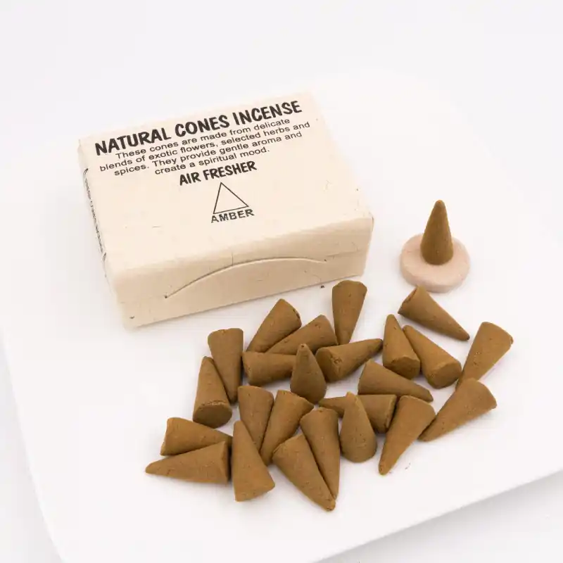 Encens indien naturel à l’ambre - 25 cônes