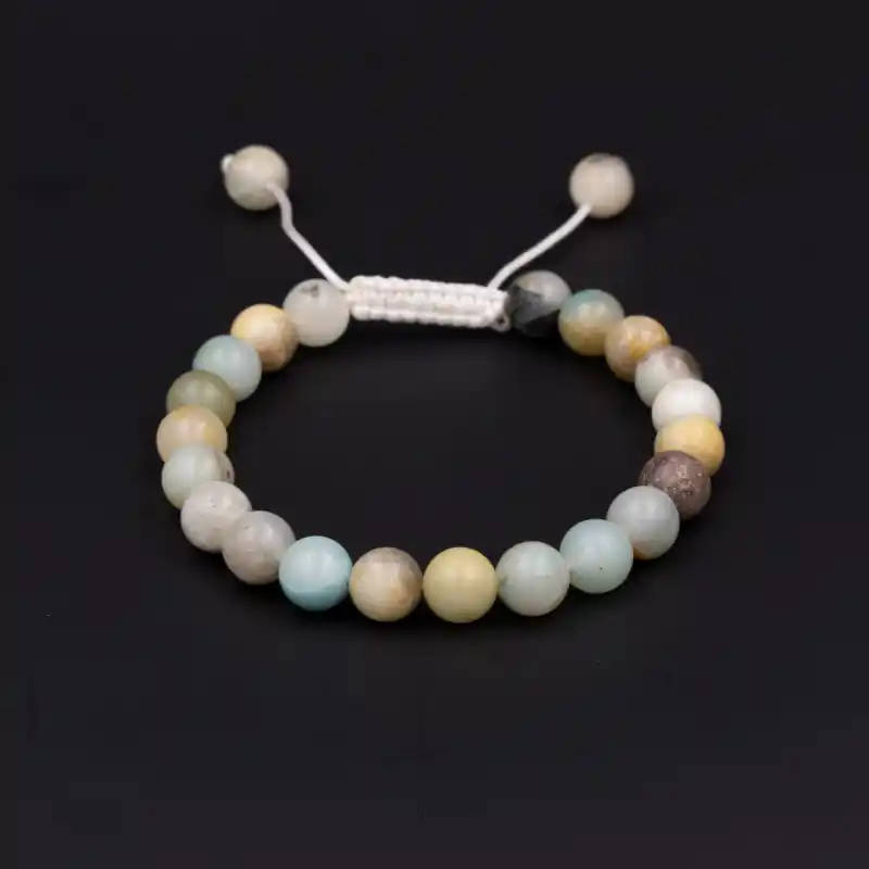 Bracelet mâlâ amazonite