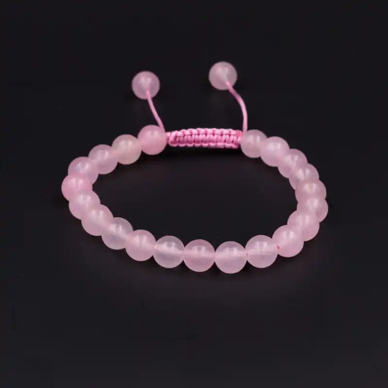 Bracelet mâlâ quartz rose