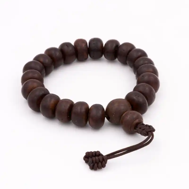 Bracelet mâlâ en graines de bodhi sombres
