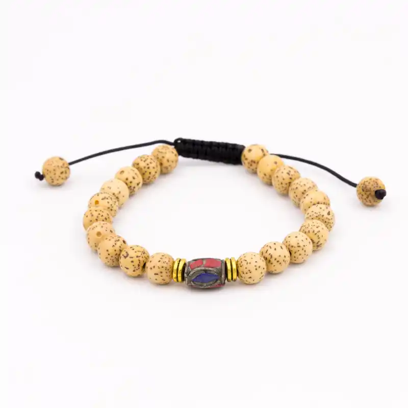 Bracelet mâlâ tibétain en graines de lotus