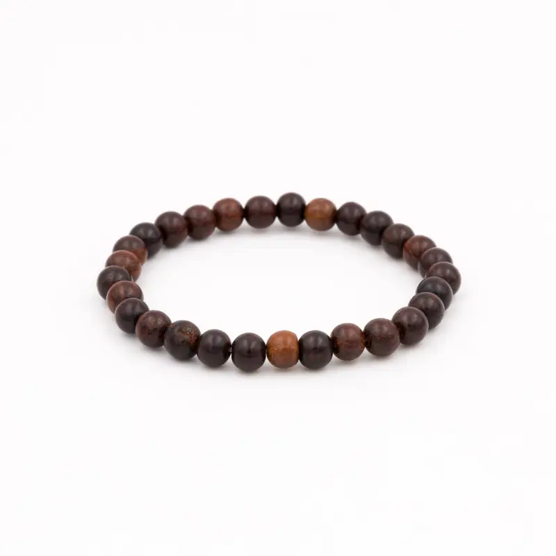 Bracelet mâlâ calmant en bois de rose