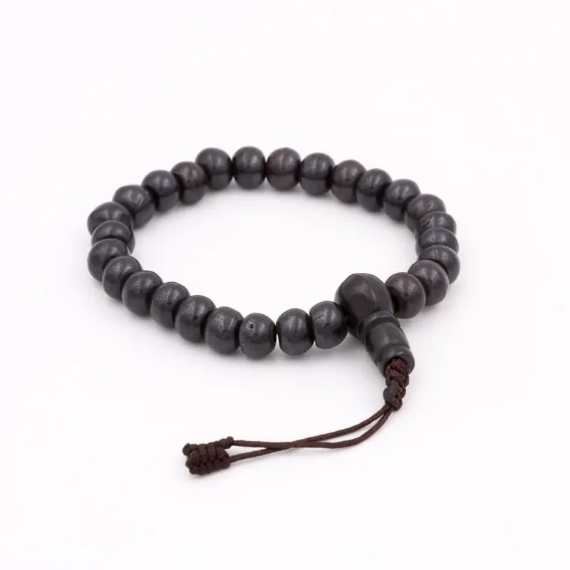 Bracelet mâlâ tibétain en os sombre