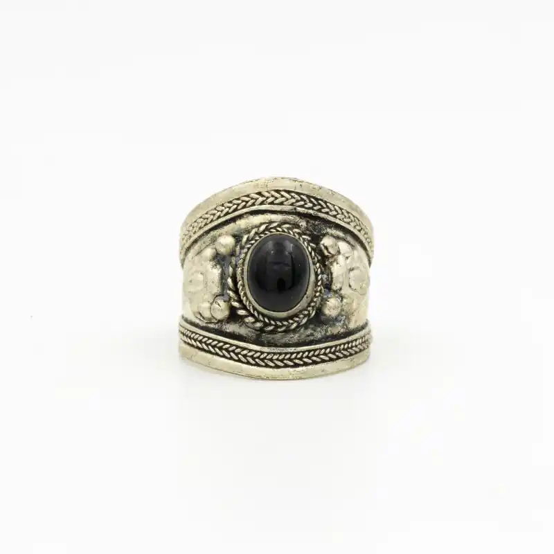 Bague en onyx noir
