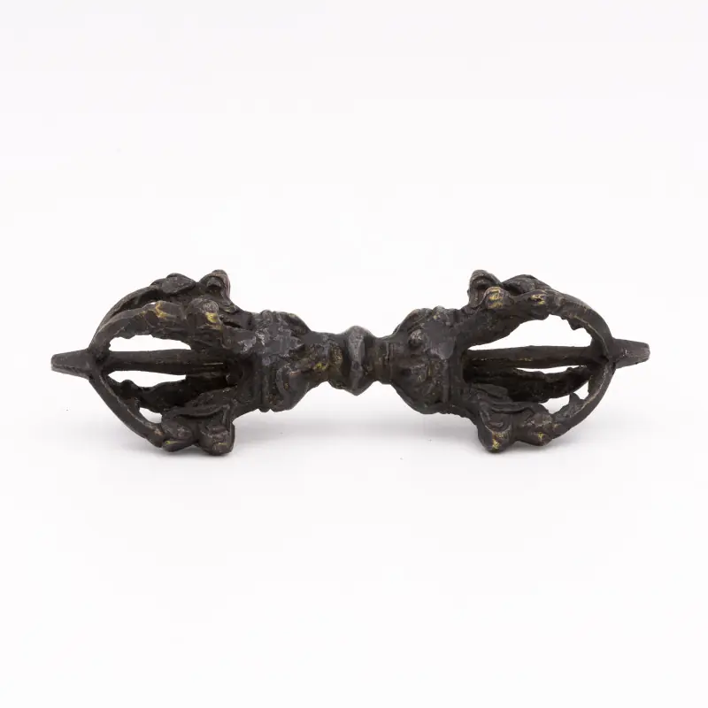 Vajra en laiton noir - 11 cm