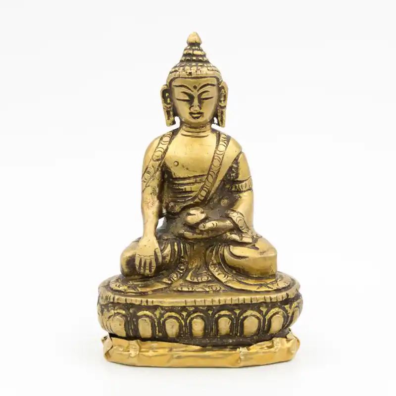 Statuette en laiton du Bouddha Akshobhya - 10 cm