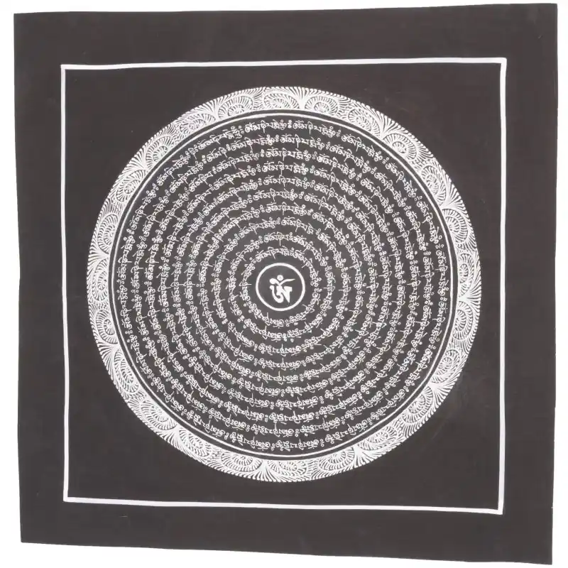 Tanka bouddhiste symbole OM tibétain