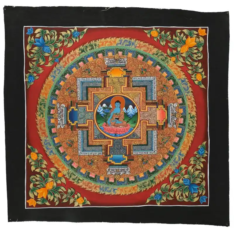 Mandala tibétain Bouddha médecine et Kalachakra