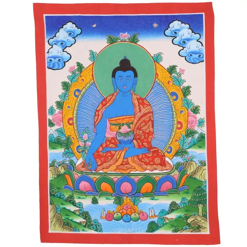 Thangka Bouddha médecine