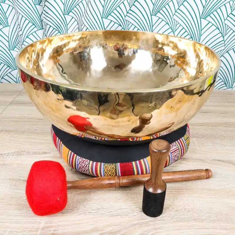 Grand bol chantant tibétain SHINY - SOL dièse - 52 Hz - 49,5 cm - 9,86 kg