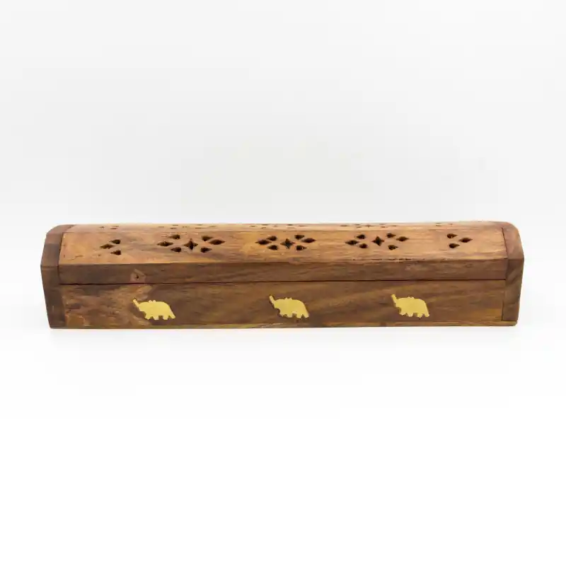 Boîte brûle encens en bois - 30 cm