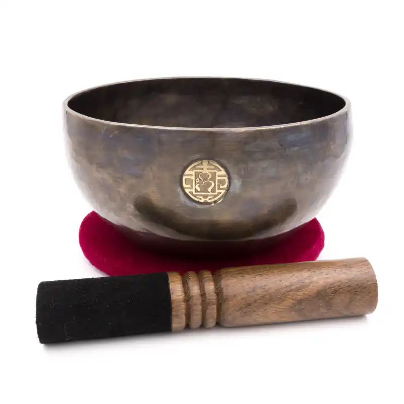 Bol tibétain OM SAJAN - note SOL dièse - 210 hz - 865 gr - 18 cm