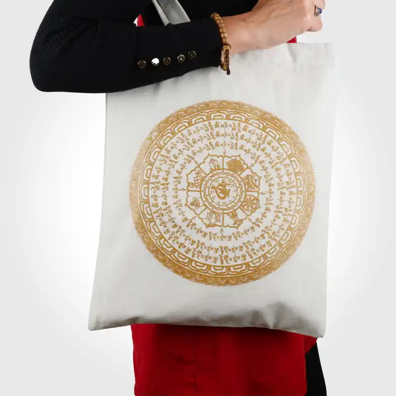 Sac tote bag bouddhiste 100% coton bio