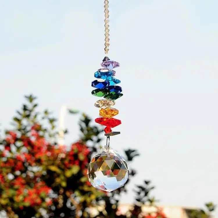 Capteur de Soleil "7 Chakras" en Cristal