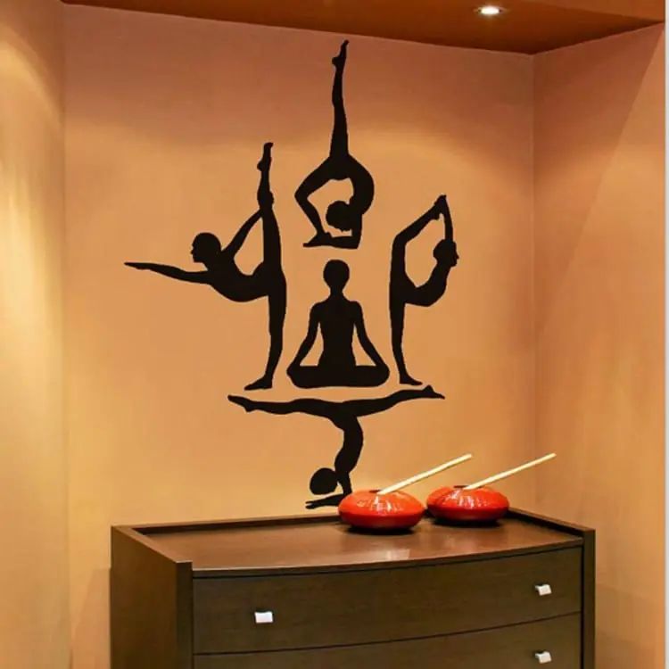 Stickers Autocollants Poses de Yoga