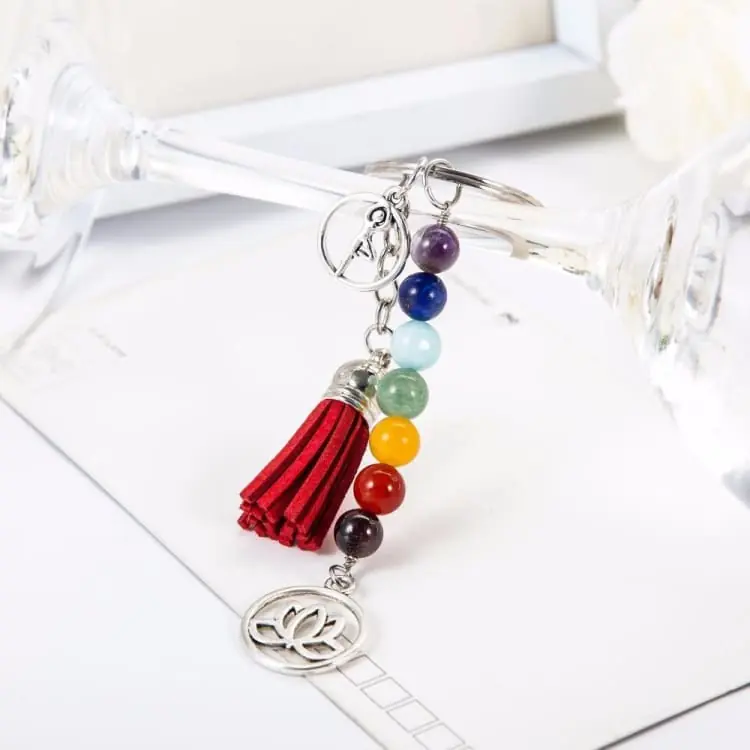 Porte-Clés 7 Chakras Fleur de Lotus