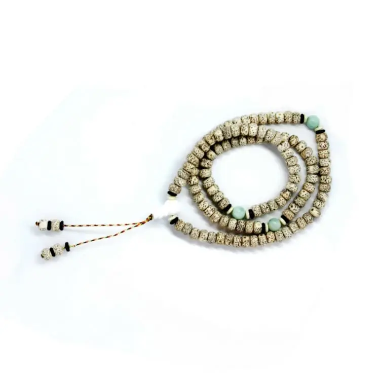 Mala en Graines de Pipal et Amazonite