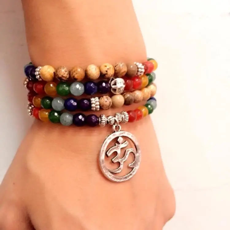Bracelet Mâla de Guérison 7 Chakras 108 Perles