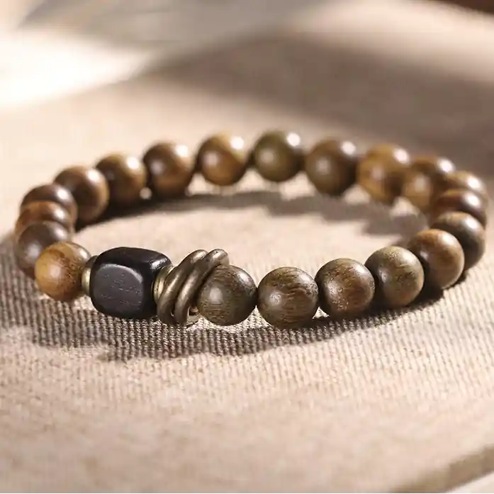 Bracelet tibétain imitation bois