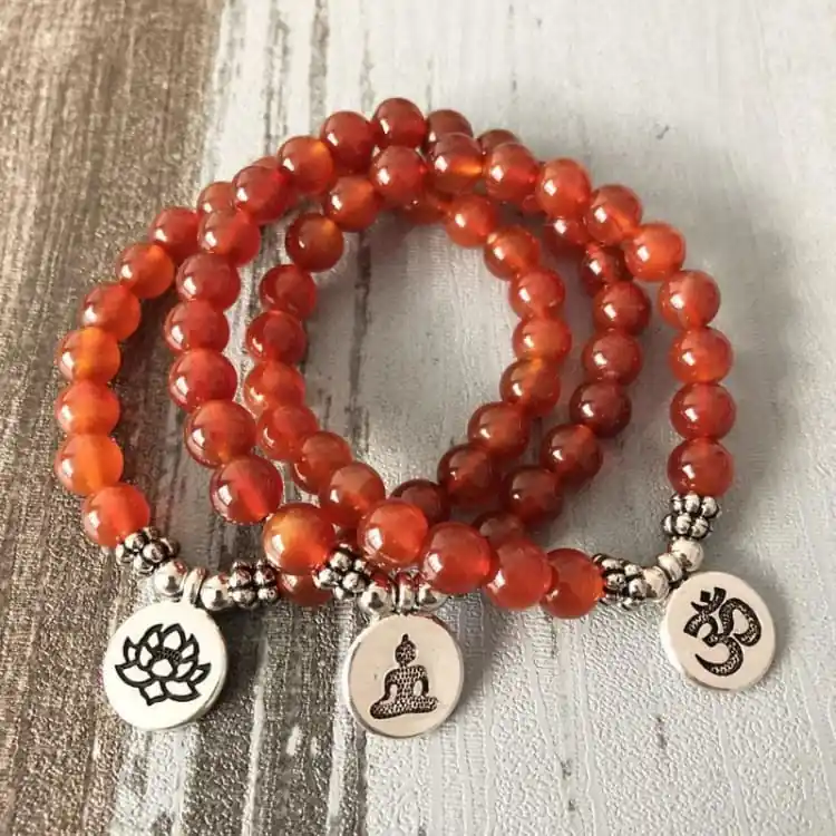 Bracelet bouddhiste avec lettres Sanskrit en argent tibétain Om