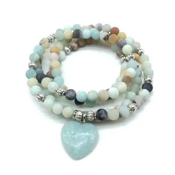 Bracelet Mala de l'Amour en Amazonite