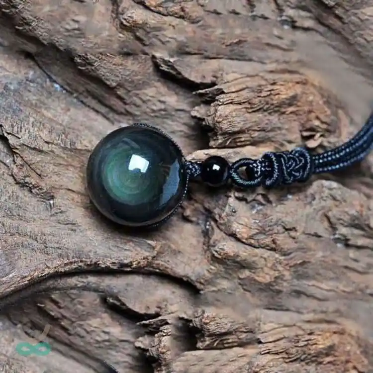 Collier en Obsidienne Œil Céleste