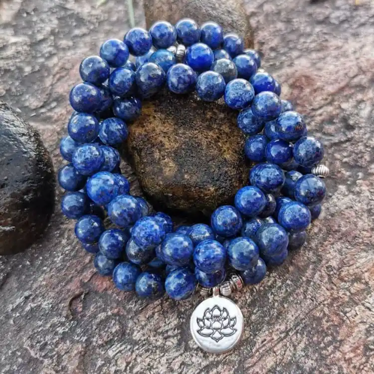Bracelet Mala en Lapis Lazuli